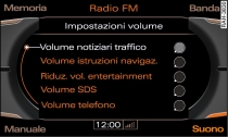 Impostazioni volume